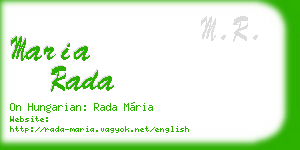 maria rada business card