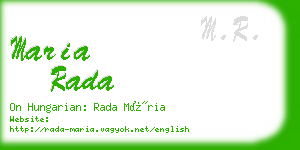 maria rada business card